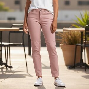 Buffalo David Bitton Cropped Slim Jeans in Rose Pink Aubrey Mid-Rise SZ 8/29 EUC